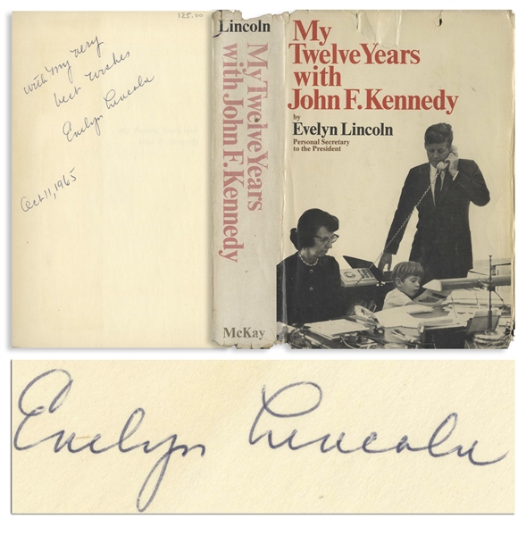 Evelyn Lincoln Signed Copy of Her Book ''My Twelve Years with John F. Kennedy''